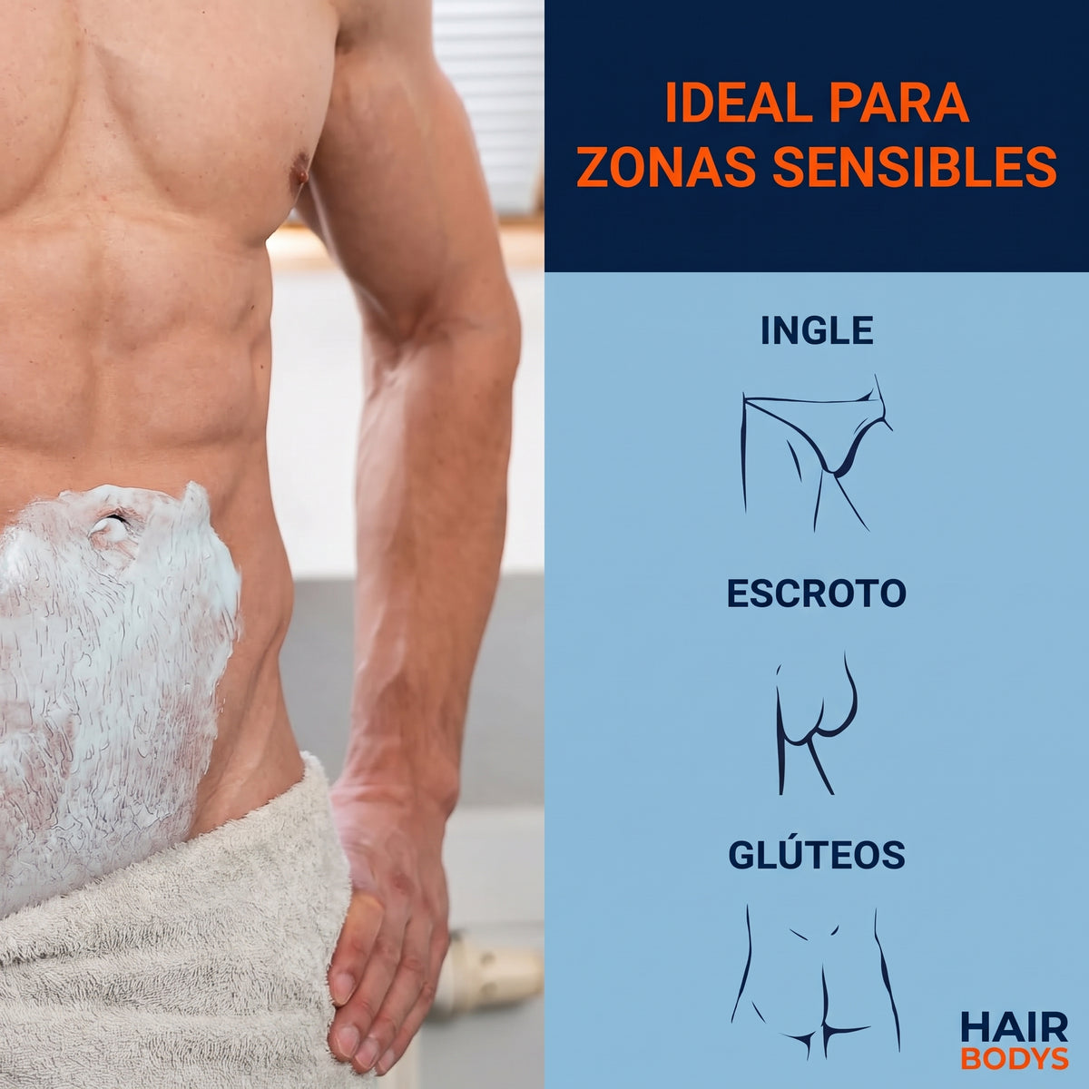 Crema Depilatoria Íntima para Hombre – 100 ml