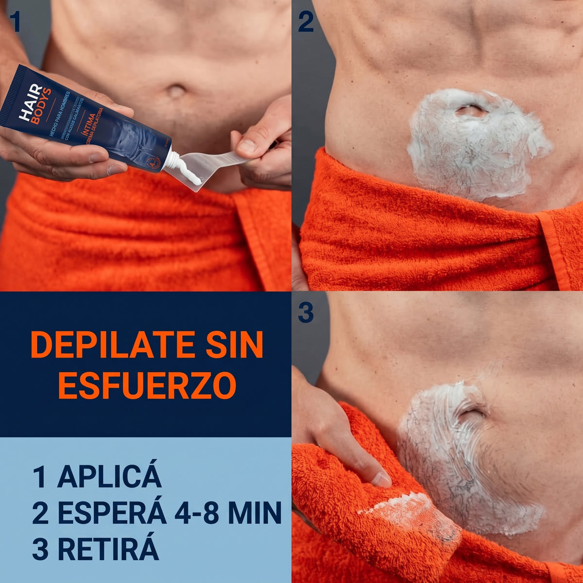 Crema Depilatoria Íntima para Hombre – 100 ml